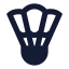 Badmintonshuttle icon with solid sharp style