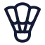 Badmintonshuttle icon with stroke standard style