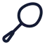 Badminton icon with stroke rounded style
