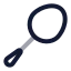 Badminton icon with twotone rounded style