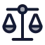 Balancescale icon with duotone rounded style