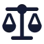 Balancescale icon with solid rounded style