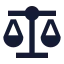 Balancescale icon with solid sharp style