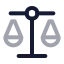 Balancescale icon with twotone rounded style