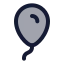 Balloon icon with duotone rounded style