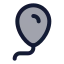 Balloon icon with duotone standard style