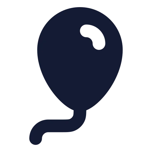 Balloon Icon in Solid Rounded style