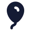 Balloon icon with solid rounded style
