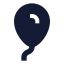 Balloon icon with solid sharp style
