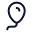 Balloon icon with stroke rounded style