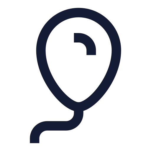 Balloon Icon in Stroke Sharp style