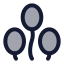 Balloons icon with duotone rounded style