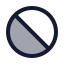 Ban icon with duotone rounded style