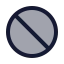 Ban icon with duotone standard style