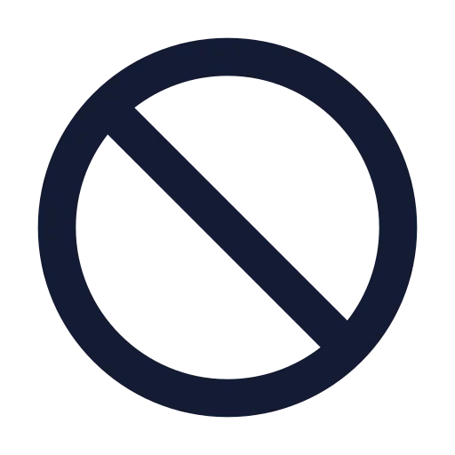 Ban Icon in Solid Rounded style
