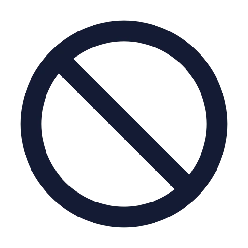 Ban Icon in Solid Sharp style
