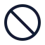 Ban icon with stroke rounded style
