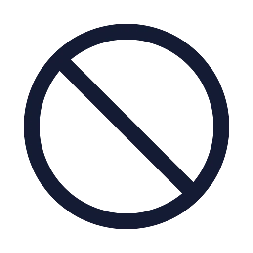 Ban Icon in Stroke Sharp style