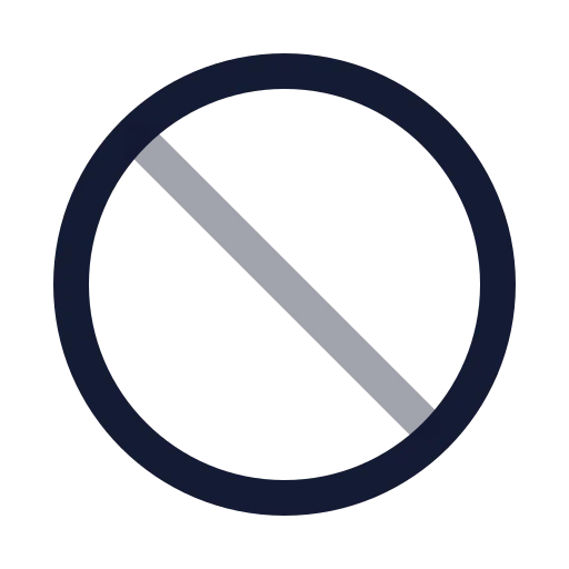 Ban Icon in Twotone Rounded style