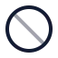 Ban icon with twotone rounded style