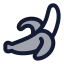 Banana icon with duotone standard style