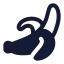 Banana icon with solid standard style