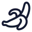 Banana icon with stroke rounded style