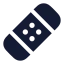 Bandage icon with solid rounded style