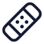 Bandage icon with stroke rounded style