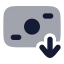 Banknotearrowdown icon with bulk rounded style