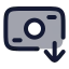 Banknotearrowdown icon with duotone rounded style