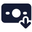 Banknotearrowdown icon with solid standard style
