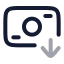 Banknotearrowdown icon with twotone rounded style