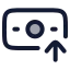 Banknotearrowup icon with duotone rounded style