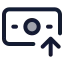 Banknotearrowup icon with duotone standard style