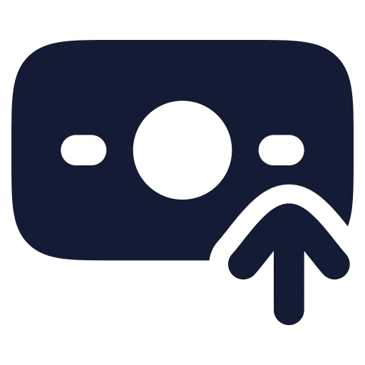 Banknote Arrow Up Icon in Solid Rounded style