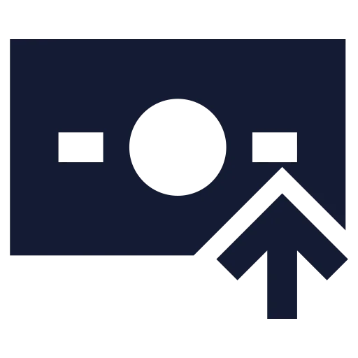Banknote Arrow Up Icon in Solid Sharp style