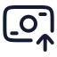 Banknotearrowup icon with stroke rounded style