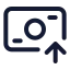 Banknotearrowup icon with stroke standard style