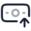 Banknotearrowup icon with twotone rounded style