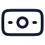 Banknote icon with stroke rounded style