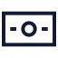 Banknote icon with stroke sharp style