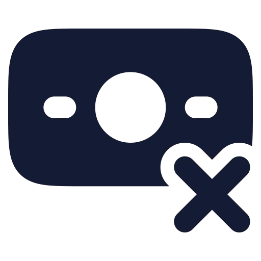 Banknote X Icon in Solid Rounded style