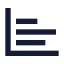 Barcharthorizontal icon with solid sharp style