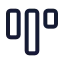 Barchart icon with stroke standard style