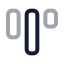Barchart icon with twotone rounded style