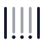 Barcode icon with duotone rounded style