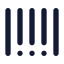 Barcode icon with solid rounded style
