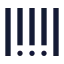 Barcode icon with solid sharp style