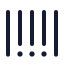 Barcode icon with stroke rounded style